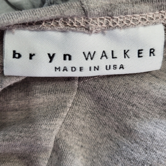 Bryn Walker Boxy Marled Greige V Neck Casual Top Large - Picture 7 of 11